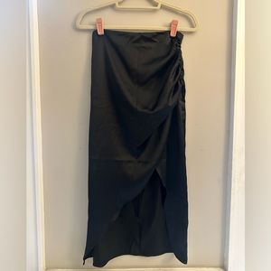 Zara Black Silk Skirt